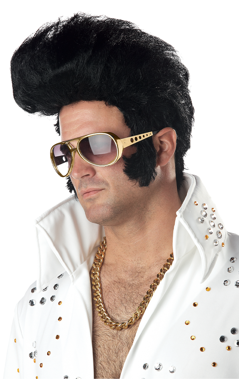 elvis wig and glasses