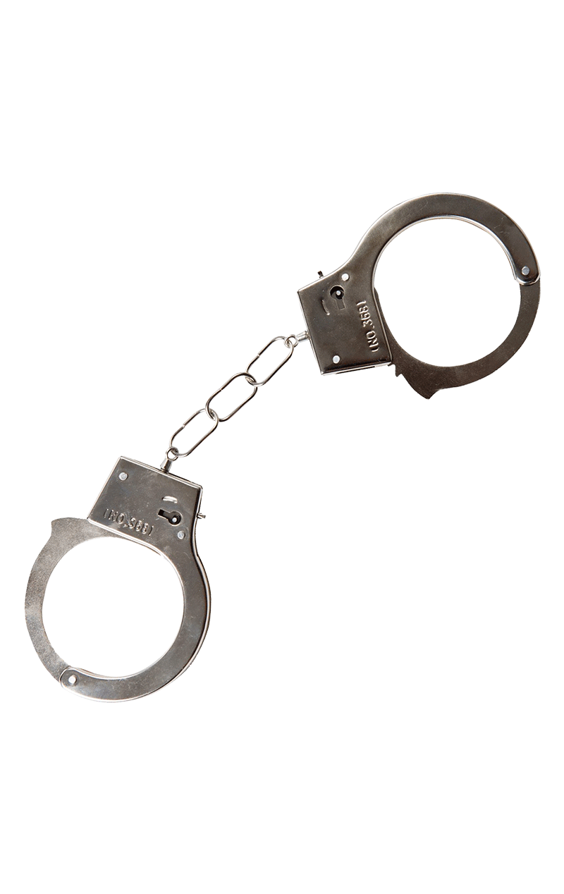 Metal Police Handcuffs | Joke.co.uk