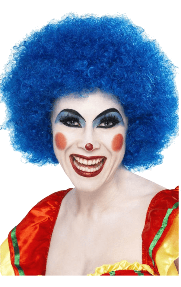 Economy Clown Wig in BLUE | Joke.co.uk