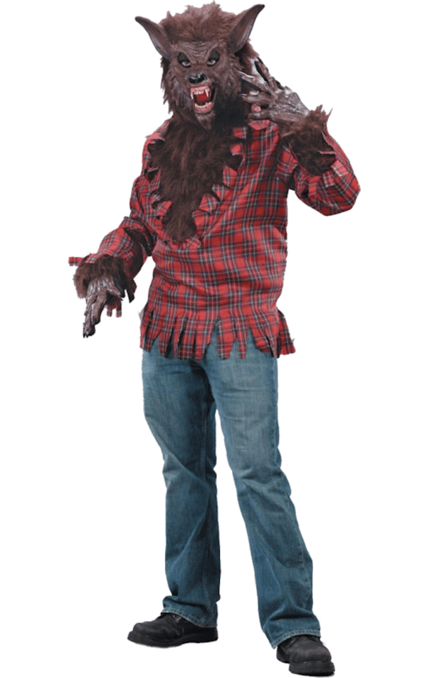 Adult Halloween Werewolf Costume (Brown) | Joke.co.uk