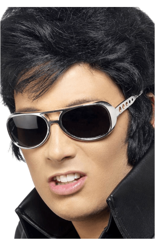 Official Elvis Retro Glasses in Gold | Joke.co.uk