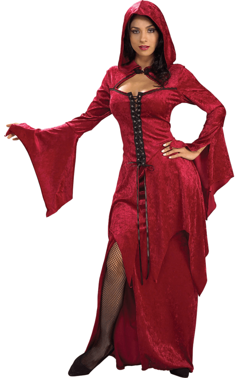 Adult Crimson Gothic Maiden Costume | Joke.co.uk