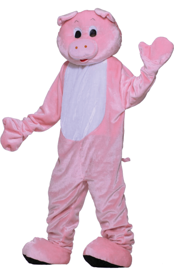 Adult Deluxe Plush Pig Mascot Costume | Joke.co.uk