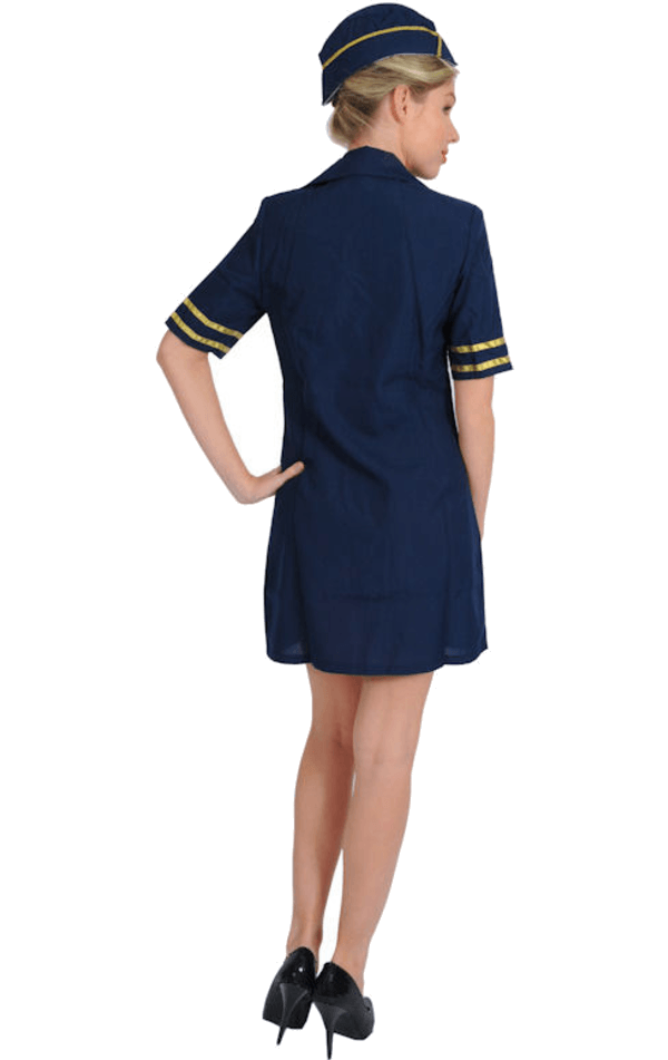 Adult Blue Air Hostess Costume - Joke.co.uk