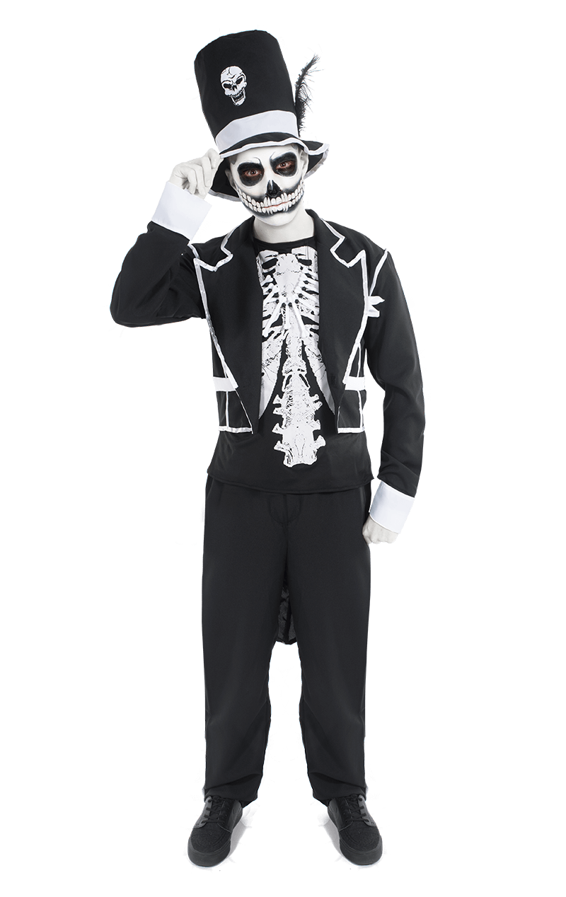 Mens Sophisticated Skeleton Costume | Joke.co.uk