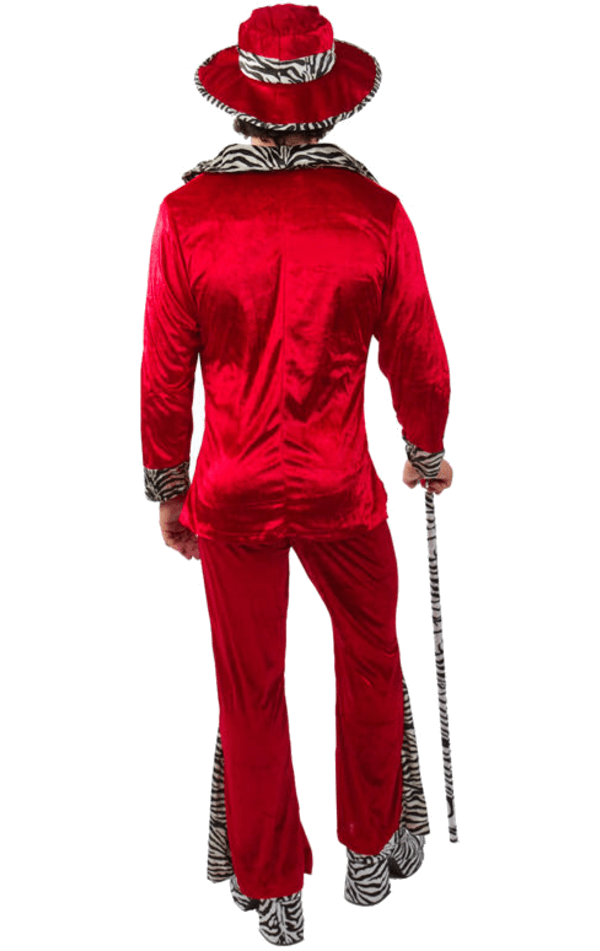 Adult Red Pimp Costume - Joke.co.uk