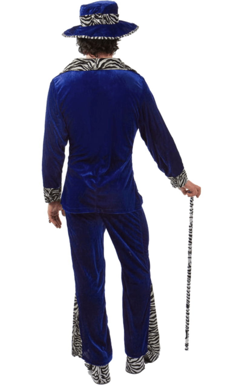 Adult Blue Pimp Costume - Joke.co.uk