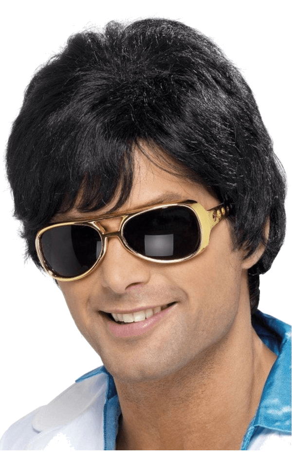 Adult 70s Black Wig Joke.co.uk