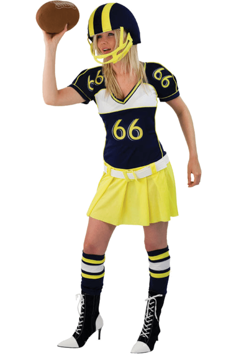 Adult American Football Lady Costume Joke.co.uk