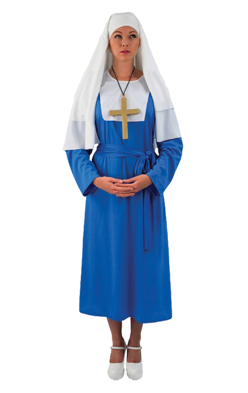 Womens Blue Nun Costume Joke.co.uk