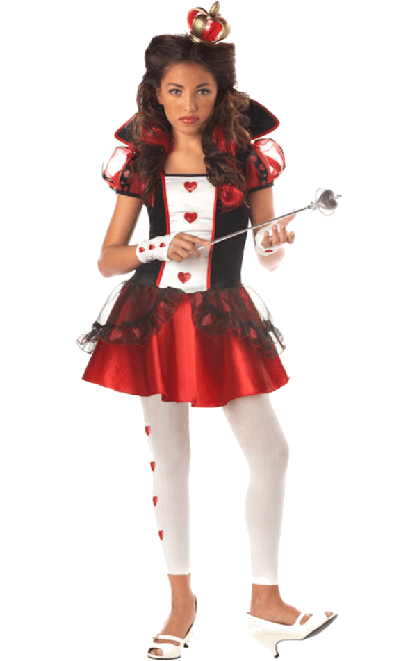 Tween Queen Of Hearts Costume Joke Co Uk