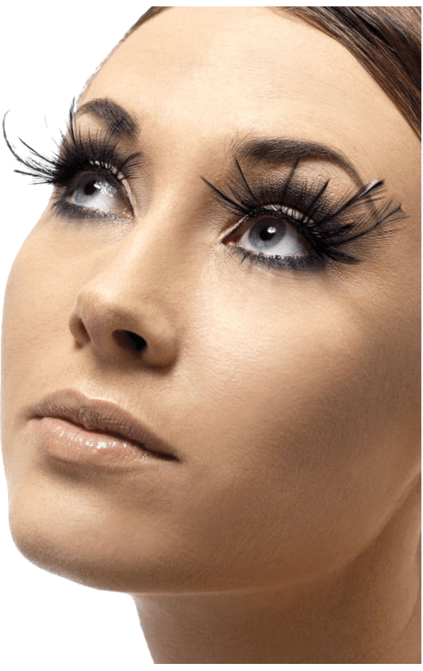Feather False Eyelashes Joke.co.uk