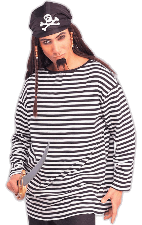 Striped Pirate Shirt Black And White Uk 1480