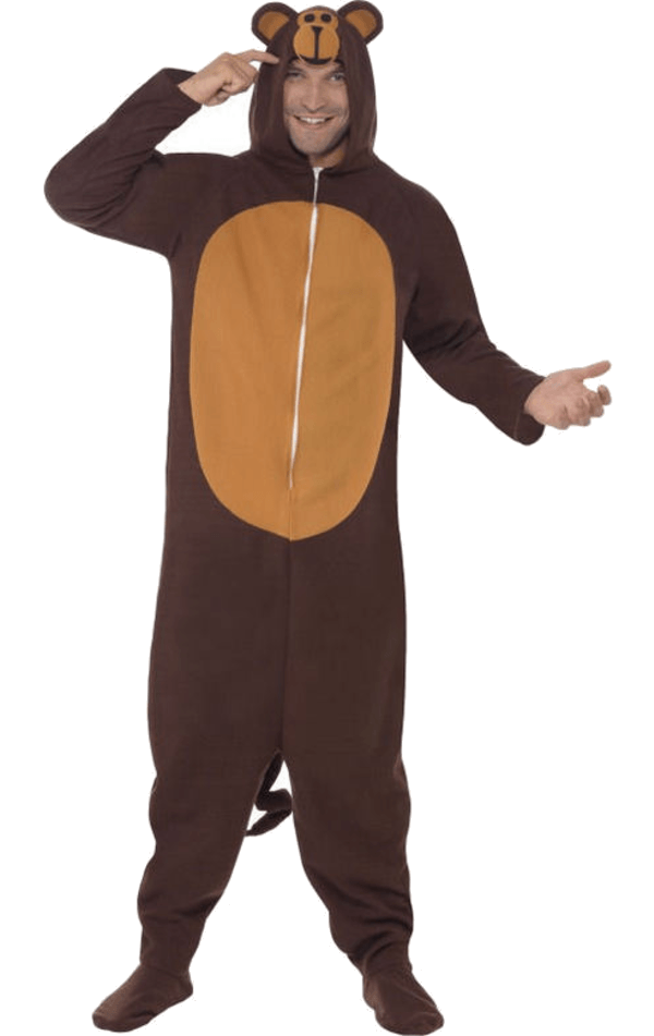 Adult Monkey Animal Onesie Costume - Joke.co.uk