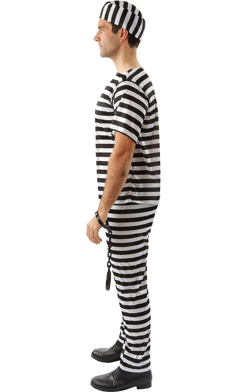 Adult Convict Prisoner Costume | Joke.co.uk