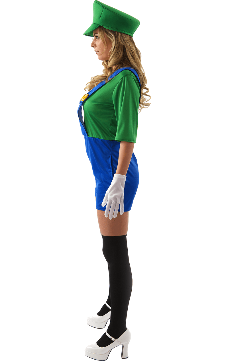 Adult Female Luigi Super Mario Costume Uk 