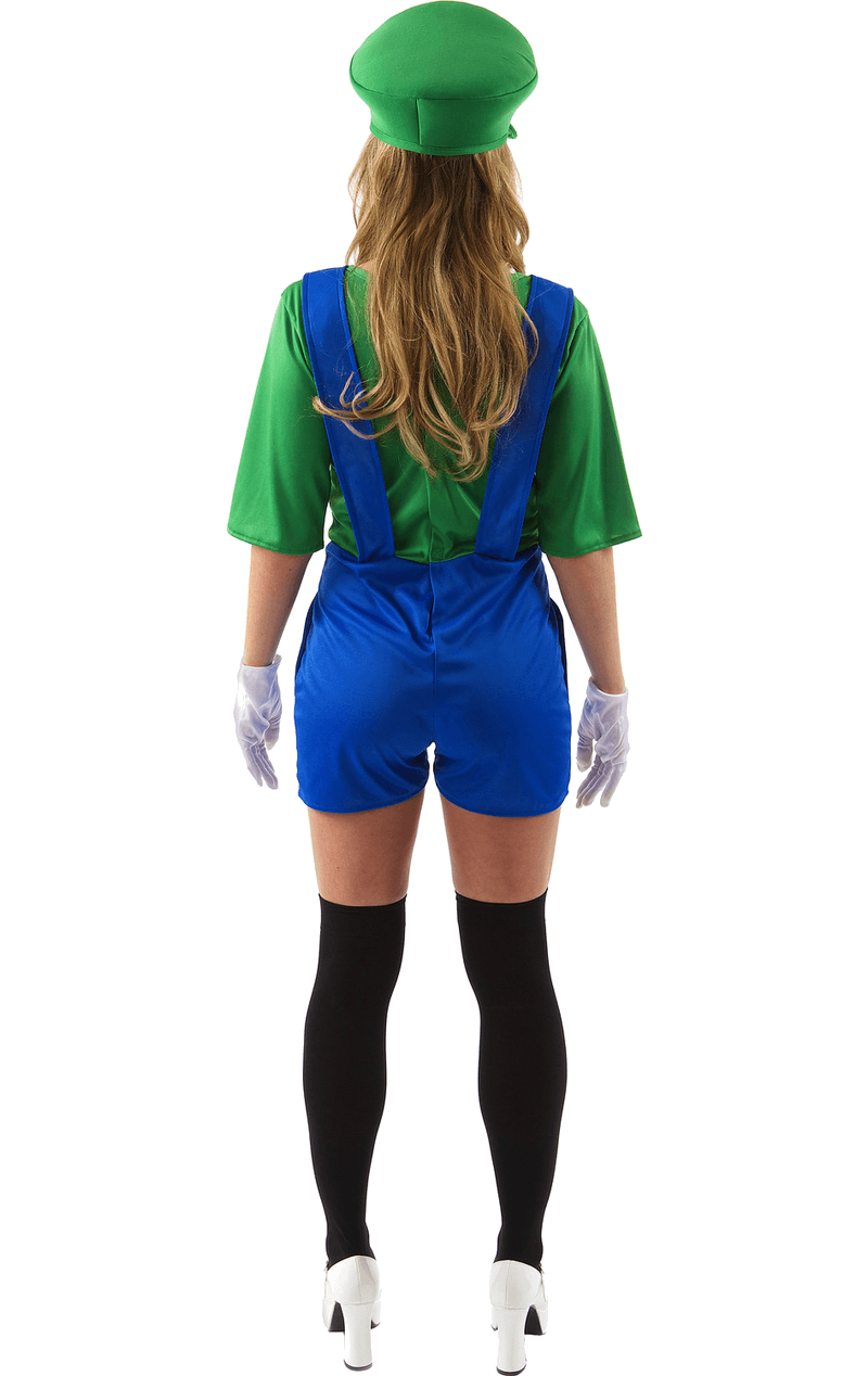 Adult Female Luigi Super Mario Costume Uk 6072