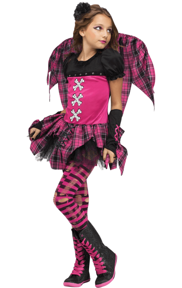 Child Pink Punk Fairy Costume | Joke.co.uk