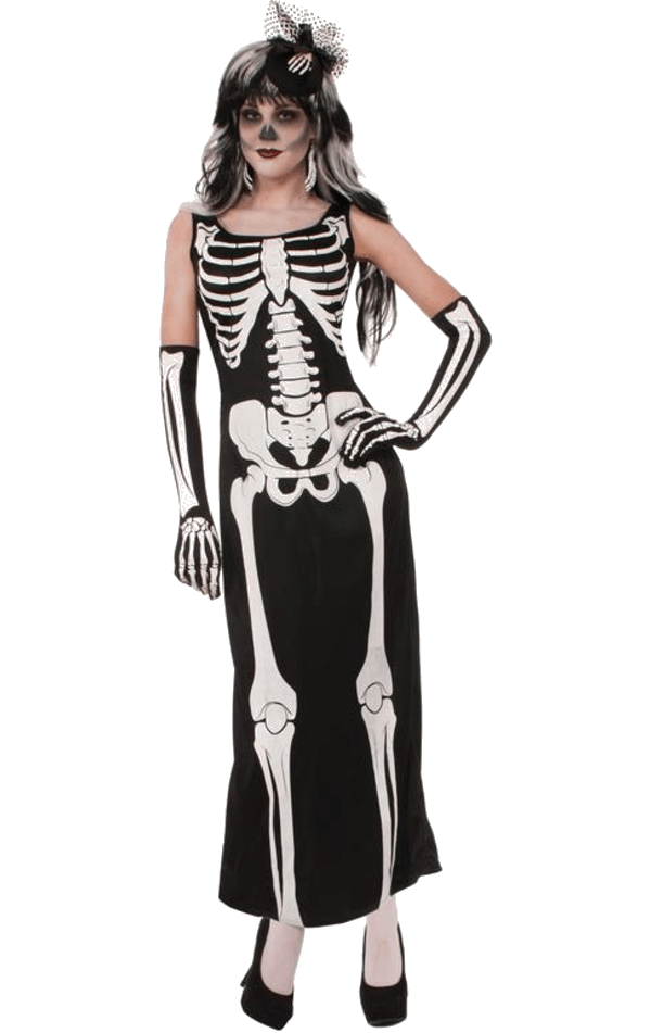 Adult Skeleton Bone Dress | Joke.co.uk