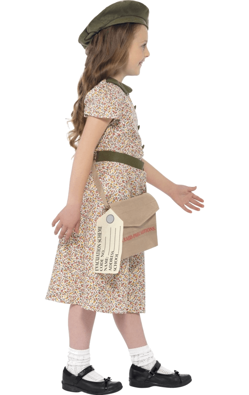 Girls Flower Evacuee Costume Joke.co.uk