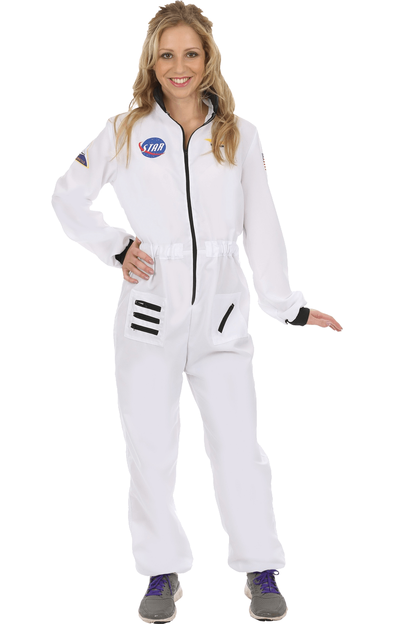 Womens White Astronaut Costume | Joke.co.uk