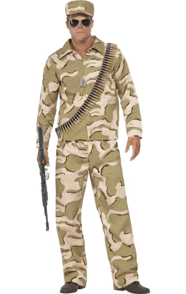 Adult Commando Costume | Joke.co.uk