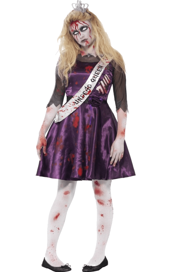 Adult Halloween Zombie  Prom  Queen  Costume Joke co uk