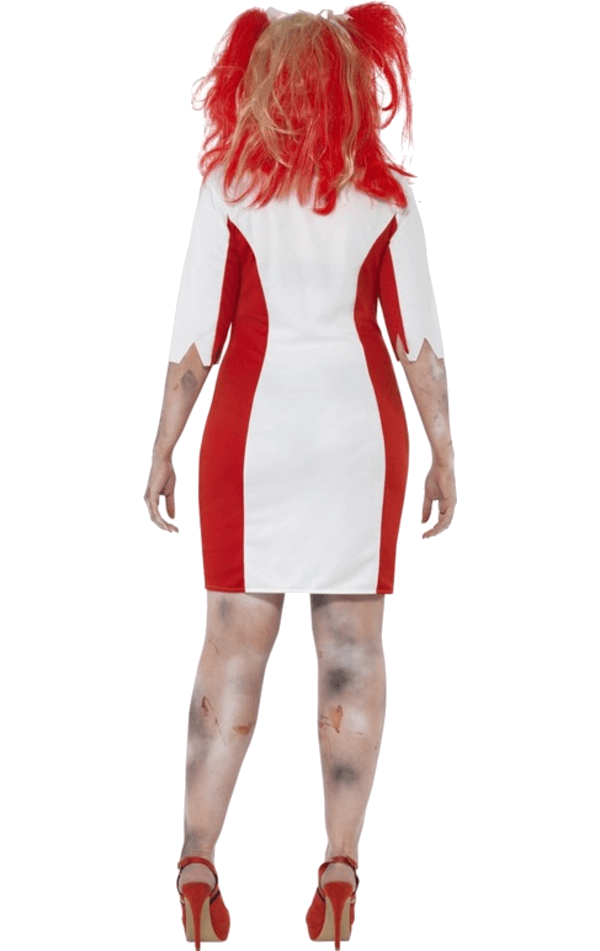 Adult Halloween Curves Zombie Nurse Costume Plus Size Uk