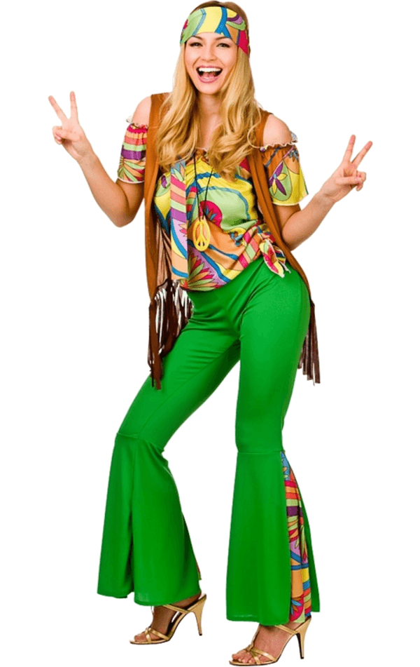 Adult Female Groovy Hippie Costume | Joke.co.uk