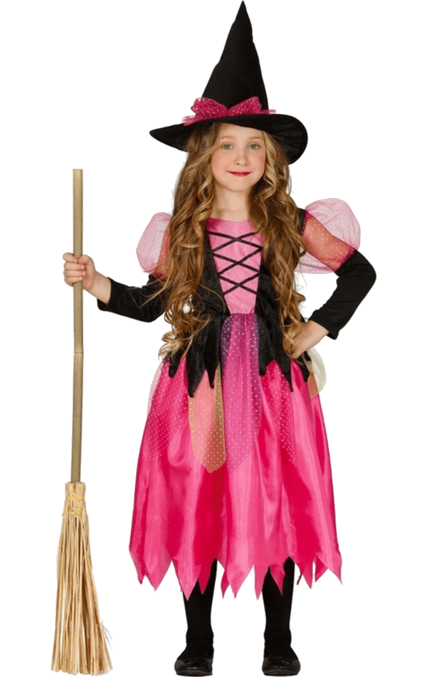 Child Halloween Pink Witch Costume | Joke.co.uk