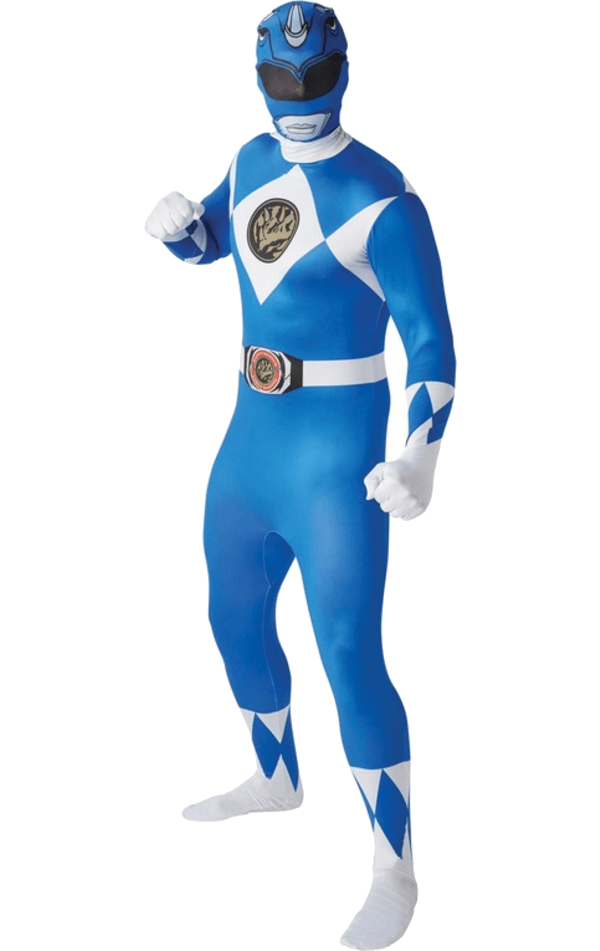 Adult Blue Power Ranger 2nd Skin Costume | Joke.co.uk