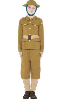 WW2 Army Warden Ladies Fancy Dress Military Uniform Womens Adults 1940s Costume