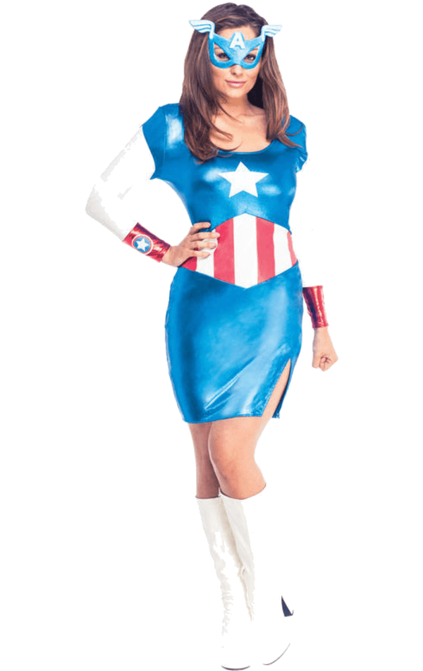 Female Captain America Costume Uk 