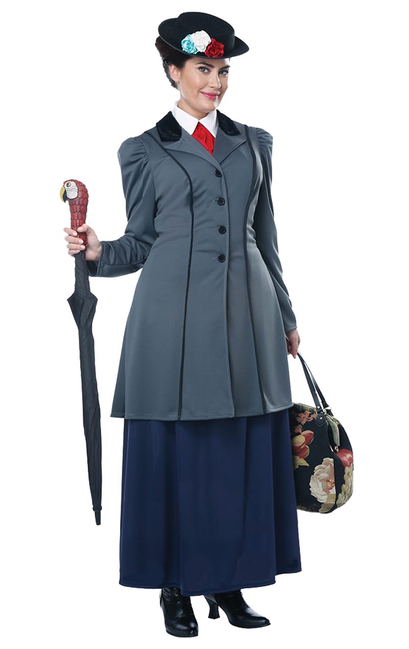 Womens Mary Poppins Plus Size Costume | Joke.co.uk