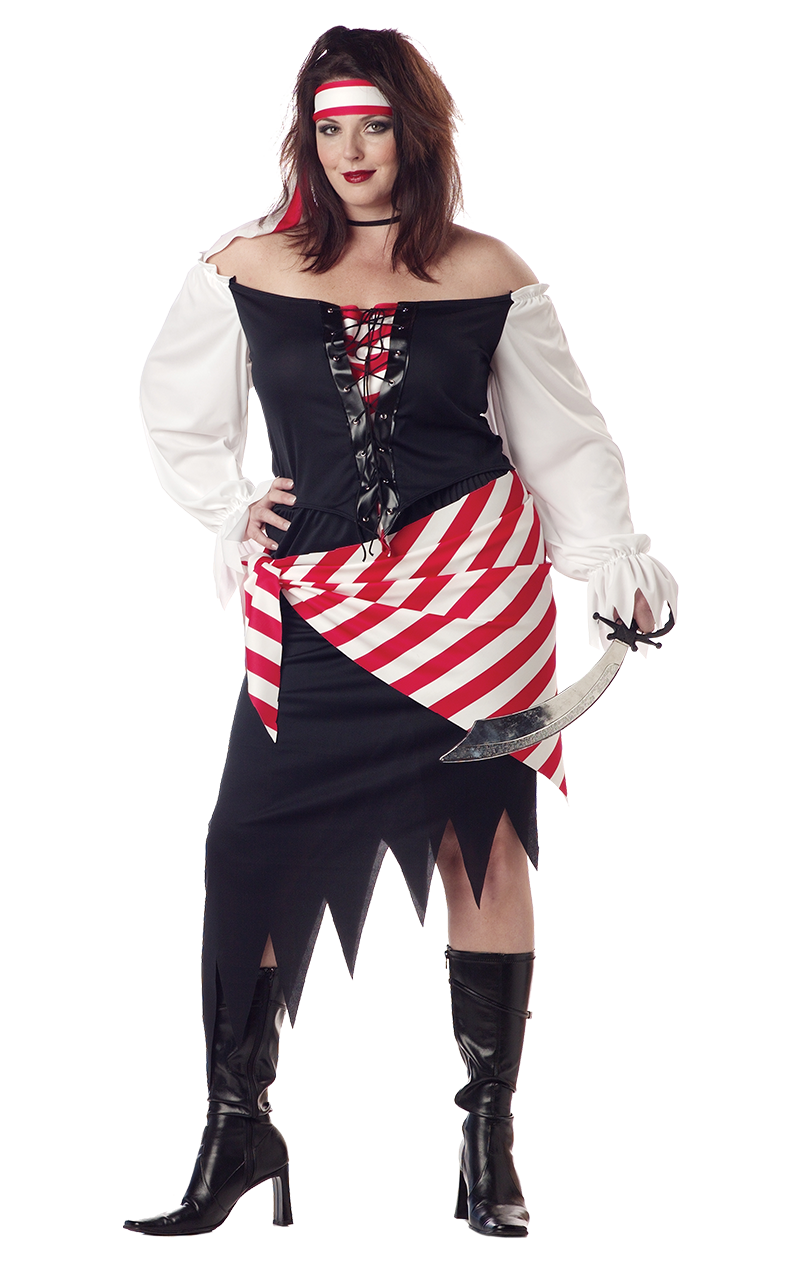 The Pirate Beauty Plus Size Costume | Joke.co.uk