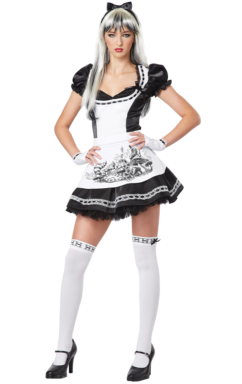 Медсестры черные чулки. Калифорния костюме Алиса. Alice in Wonderland Costume Spirit Halloween. Kids Maid Costume.