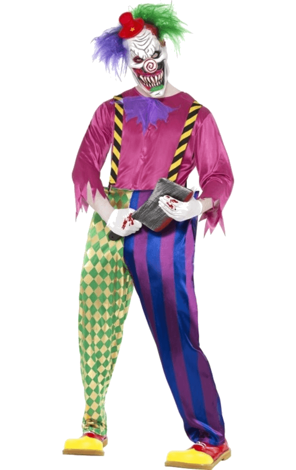 Adult Kolorful Killer Klown Costume | Joke.co.uk