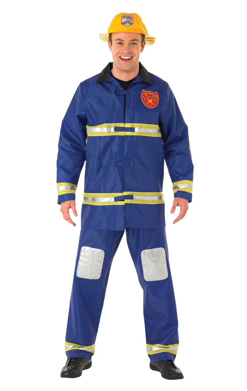 Adult Blue Fireman Costume Joke.co.uk