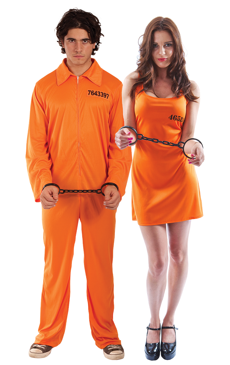 American Convict Couples Costume | Joke.co.uk