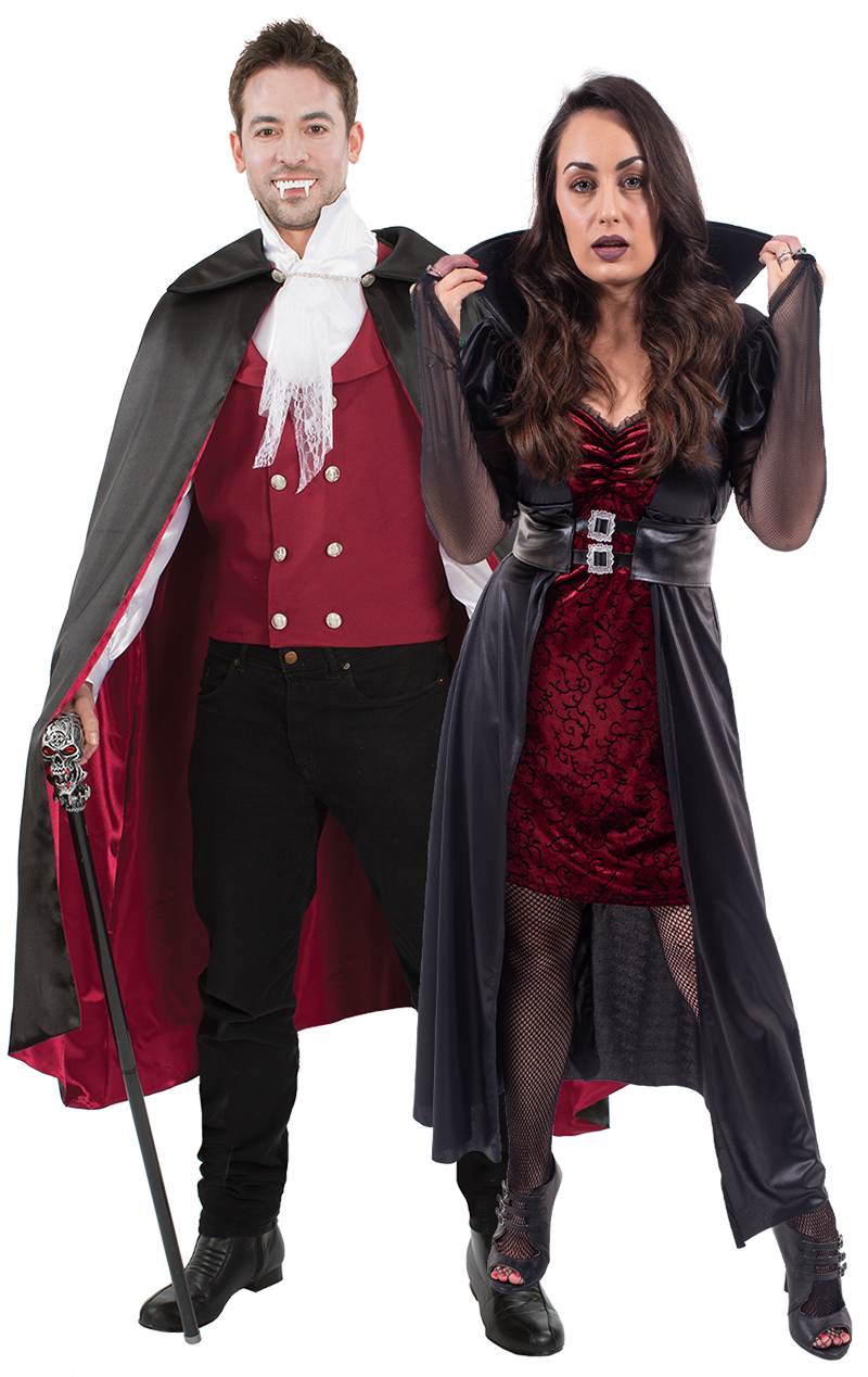 Crimson Vampire  Couples  Halloween  Costume  Joke co uk