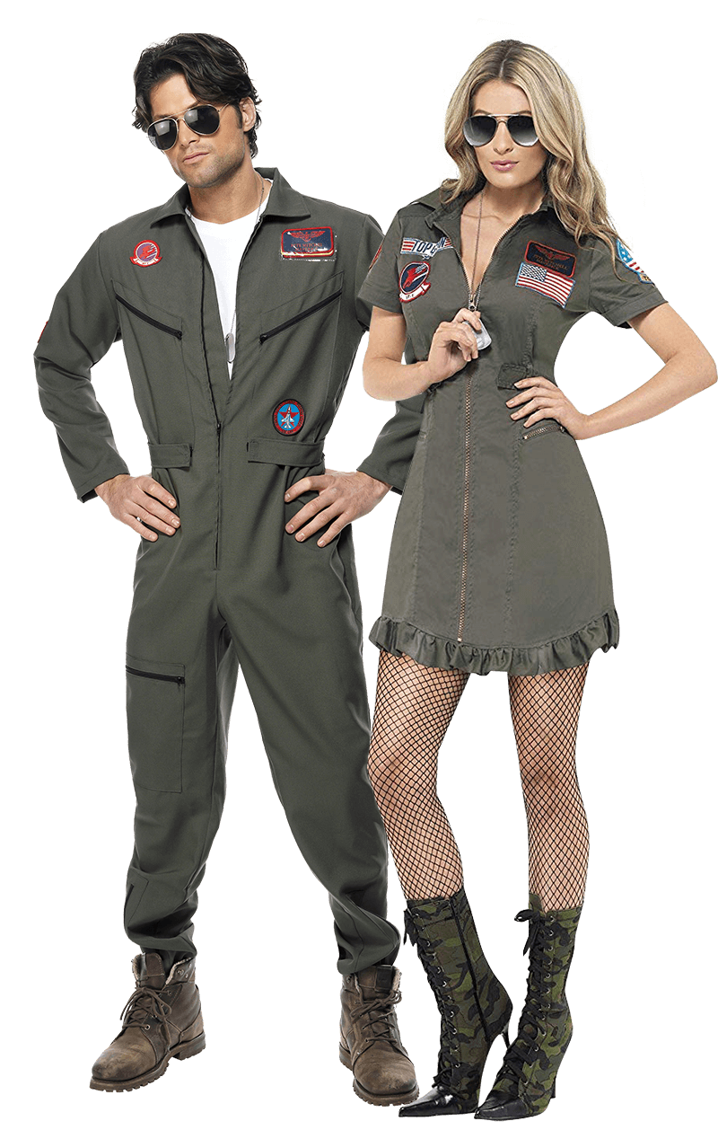Adult Top Gun Couples Costume  Joke.co.uk